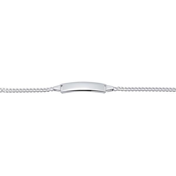 Grote foto lilly zilveren armband met gebogen graveerplaatje voor kinde kleding dames sieraden