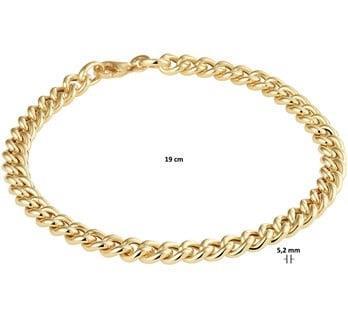 Grote foto gouden gourmet armband met grove schakels voor dames 5 2 mm sieraden tassen en uiterlijk armbanden voor haar