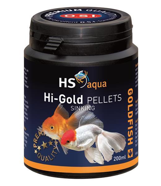 Grote foto hs aqua hi gold pellets 200 ml. dieren en toebehoren vissenkommen