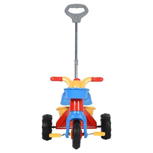 Grote foto vidaxl driewieler voor kinderen met duwstang meerkleurig fietsen en brommers steppen