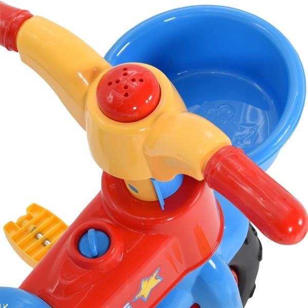 Grote foto vidaxl driewieler voor kinderen met duwstang meerkleurig fietsen en brommers steppen