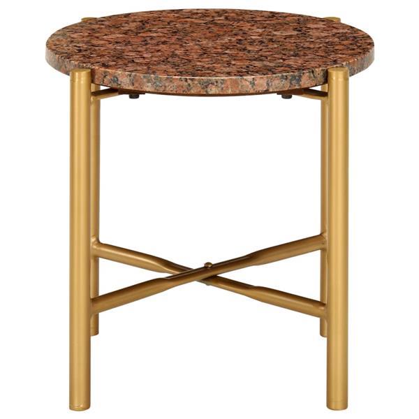 Grote foto vidaxl table basse marron 40x40x40 cm pierre v ritable textu huis en inrichting eettafels