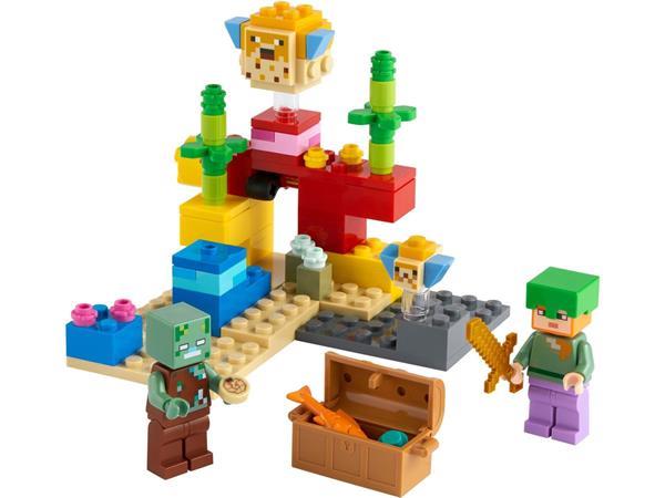 Grote foto lego minecraft 21164 het koraalrif kinderen en baby duplo en lego