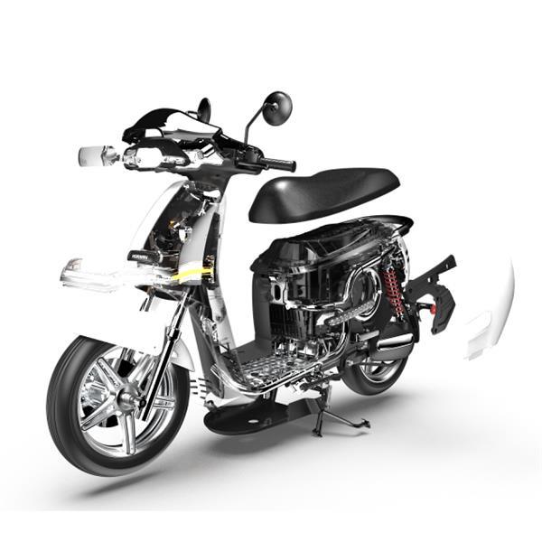 Grote foto horwin ek1 26ah elektrische scooter blauw bij central scoo fietsen en brommers scooters