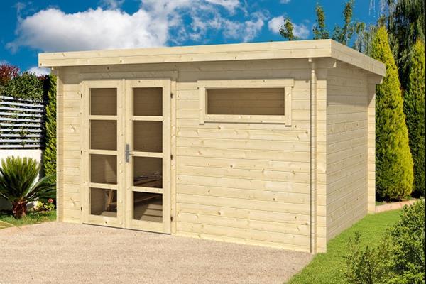 Grote foto blokhut uddel 380 x 260 cm ge mpregneerd tuin en terras tuinhuisjes en blokhutten