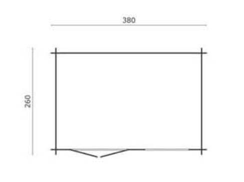 Grote foto blokhut uddel 380 x 260 cm ge mpregneerd tuin en terras tuinhuisjes en blokhutten