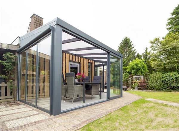 Grote foto aluminium tuinkamer polycarbonaatdak 500x300 cm tuin en terras tuinhuisjes en blokhutten