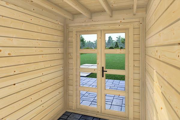 Grote foto prime line blokhut 200x300 cm luifel 500 cm achterwand e tuin en terras tuinhuisjes en blokhutten