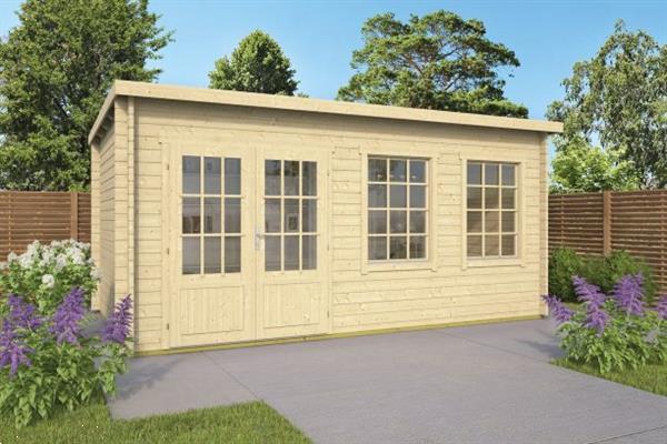 Grote foto blokhut sadie 500x300 cm tuin en terras tuinhuisjes en blokhutten