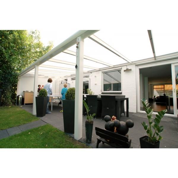 Grote foto greenline xxl veranda 1200x250 cm glasdak tuin en terras tegels en terrasdelen