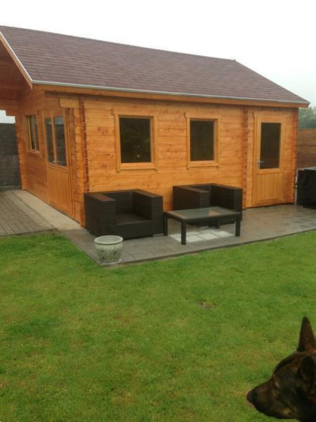 Grote foto blokhut berlijn 490x530 cm tuin en terras tuinhuisjes en blokhutten