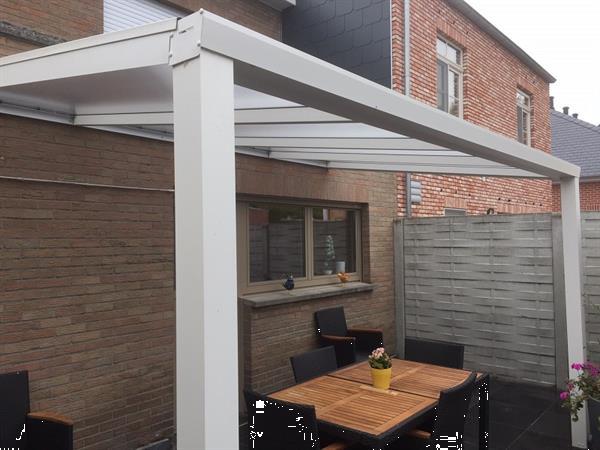 Grote foto sunnyroof veranda 500x300 cm wit of antraciet polycarbon tuin en terras tegels en terrasdelen