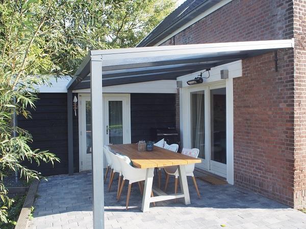 Grote foto sunnyroof veranda 600x300 cm wit of antraciet polycarbon tuin en terras tegels en terrasdelen