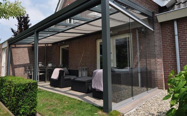Grote foto glastuinkamer met glasdak 500x250cm op 3 staanders tuin en terras tuinhuisjes en blokhutten