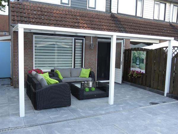 Grote foto greenline veranda 600x300 cm glasdak tuin en terras tegels en terrasdelen