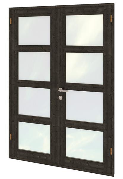 Grote foto dubbele deurmodule modern zwart gespoten tuin en terras tuinhuisjes en blokhutten