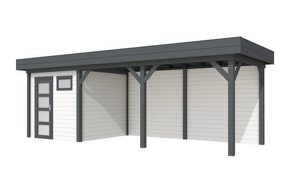 Grote foto blokhut kuifmees 250x250 cm luifel 500 cm tuin en terras tuinhuisjes en blokhutten