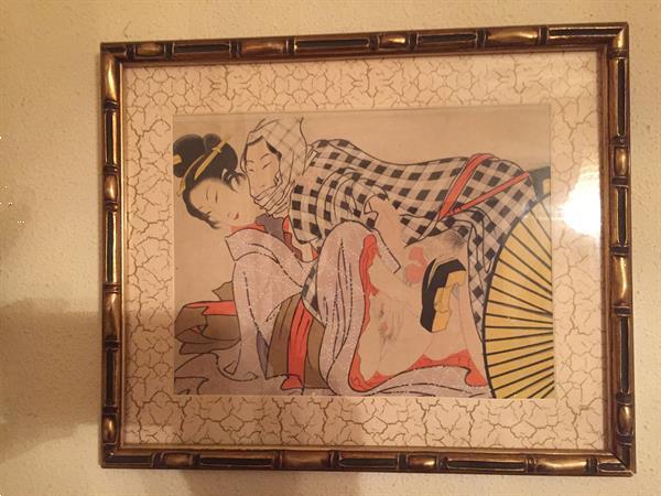 Grote foto erotische japanse gravure antiek en kunst etsen en gravures