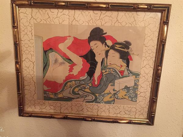 Grote foto erotische japanse gravure antiek en kunst etsen en gravures