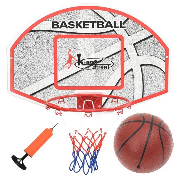 Grote foto vidaxl 5 delige basketbalset wandmontage 66x44 5 cm sport en fitness basketbal