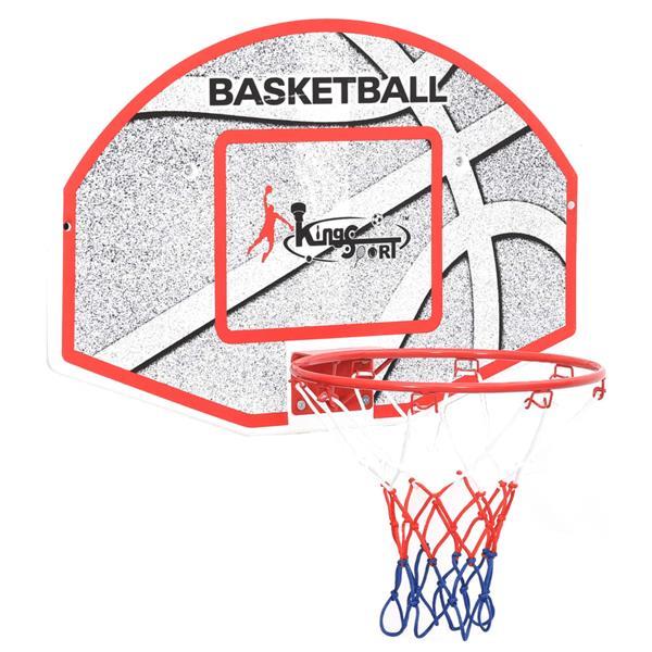 Grote foto vidaxl 5 delige basketbalset wandmontage 66x44 5 cm sport en fitness basketbal