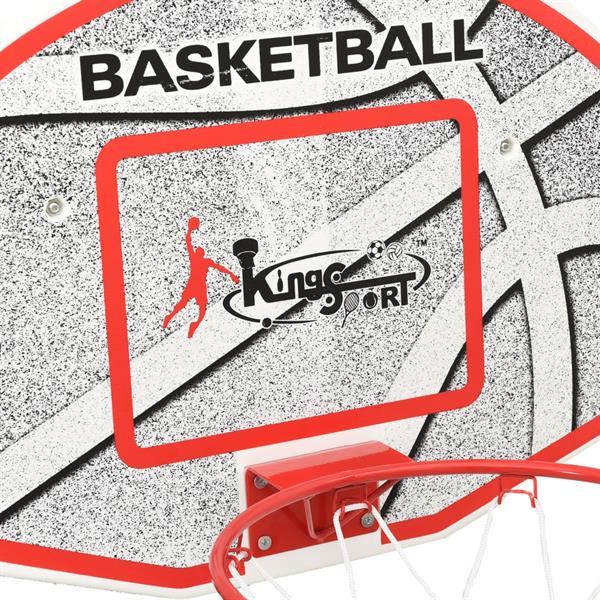 Grote foto vidaxl 5 delige basketbalset wandmontage 66x44 5 cm sport en fitness basketbal
