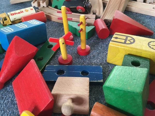 Grote foto leuke houten treinset hobby en vrije tijd kinderen en baby