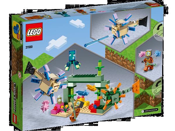 Grote foto lego minecraft 21180 de bewakersstrijd kinderen en baby duplo en lego