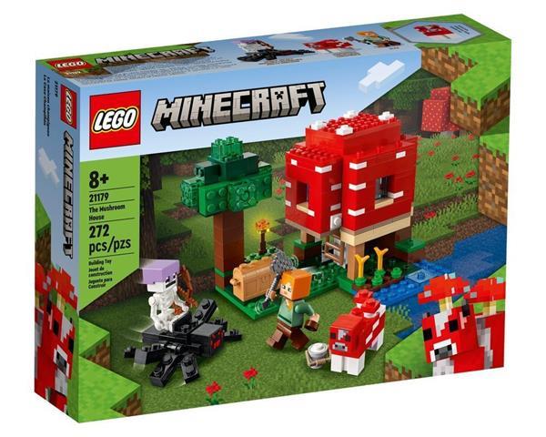 Grote foto lego minecraft 21179 het paddenstoelenhuis kinderen en baby duplo en lego