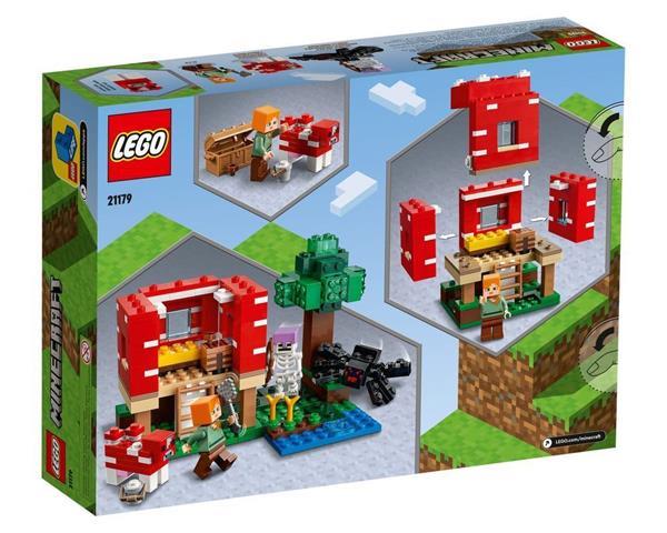 Grote foto lego minecraft 21179 het paddenstoelenhuis kinderen en baby duplo en lego