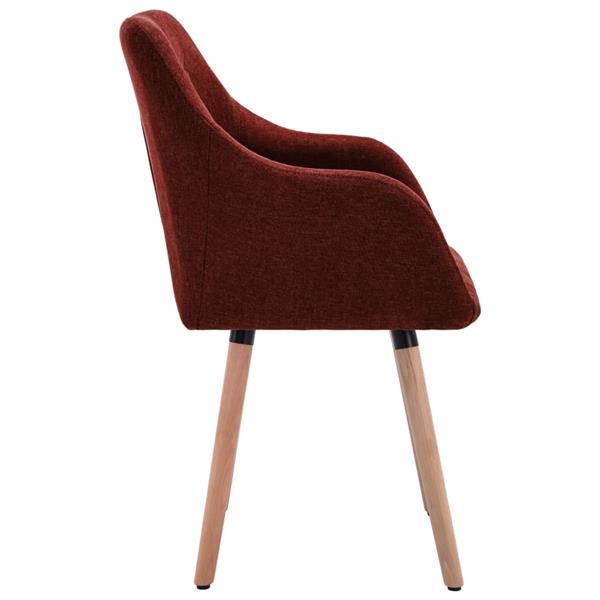 Grote foto vidaxl chaises de salle manger 6 pcs rouge bordeaux tissu huis en inrichting stoelen