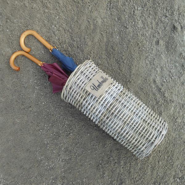 Grote foto paraplumand riet umbrella huis en inrichting schalen en manden