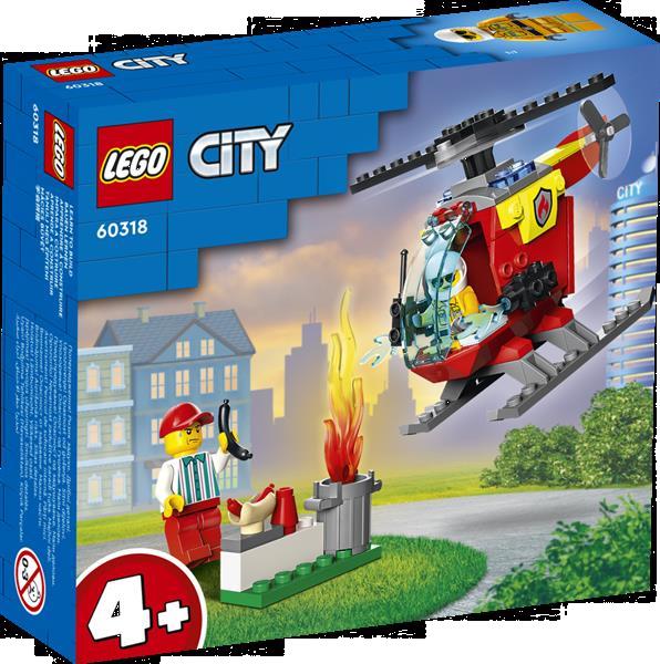 Grote foto lego city 60318 brandweerhelikopter kinderen en baby duplo en lego