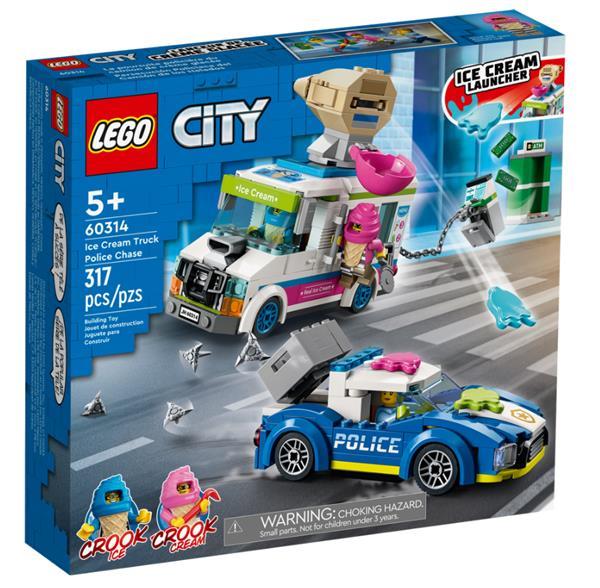 Grote foto lego city 60314 ijswagen politieachtervolging kinderen en baby duplo en lego
