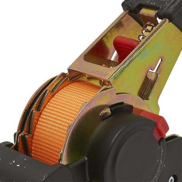 Grote foto spanband met ratel 2 haken 350cm 320kg automatisch oprolle auto diversen aanhangers