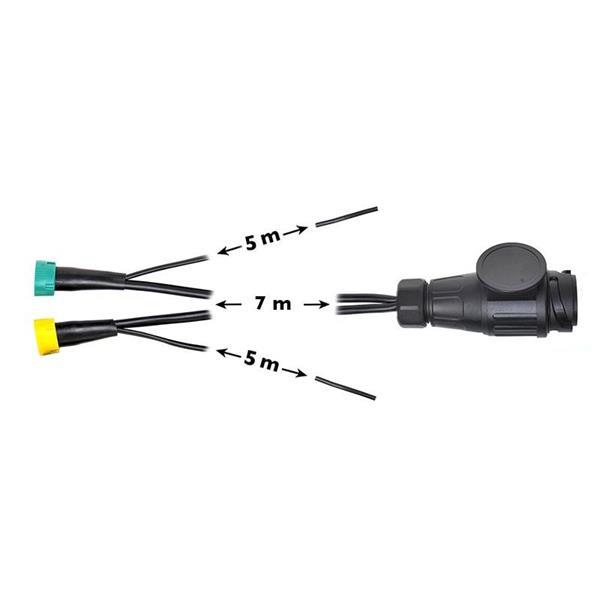 Grote foto kabelset 7m met stekker 13 polig en 2x connector 5 polig 5 auto diversen aanhangers