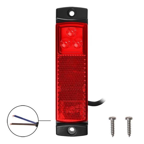 Grote foto markeringslamp 12 24v rood 126x30mm led auto diversen aanhangers