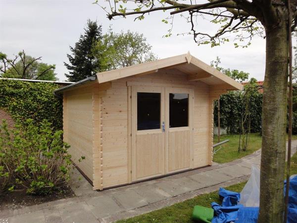 Grote foto blokhut albacete 300x300 cm ge mpregneerd tuin en terras tuinhuisjes en blokhutten