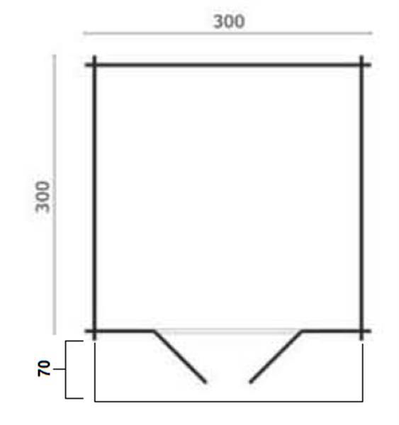 Grote foto blokhut albacete 300x300 cm ge mpregneerd tuin en terras tuinhuisjes en blokhutten