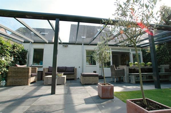 Grote foto profiline veranda 300x250 cm glasdak tuin en terras tegels en terrasdelen