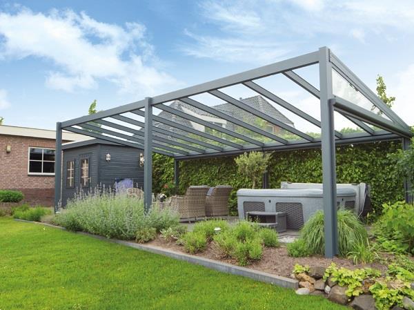 Grote foto profiline terrasoverkapping vrijstaand 500x250 cm poly tuin en terras tegels en terrasdelen