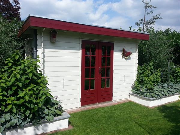 Grote foto blokhut tuinhuis lelystad 350x200 cm 28 mm tuin en terras tuinhuisjes en blokhutten