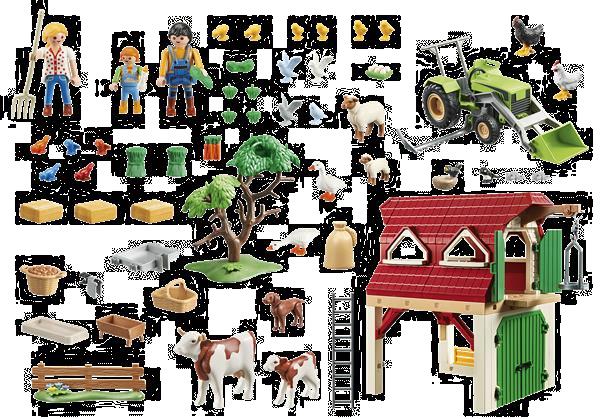 Grote foto playmobil country 70887 boerderij met fokkerij voor kleine d kinderen en baby duplo en lego