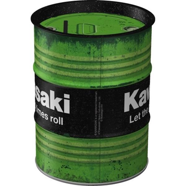Grote foto money box oil barrel kawasaki let the good times roll verzamelen overige verzamelingen