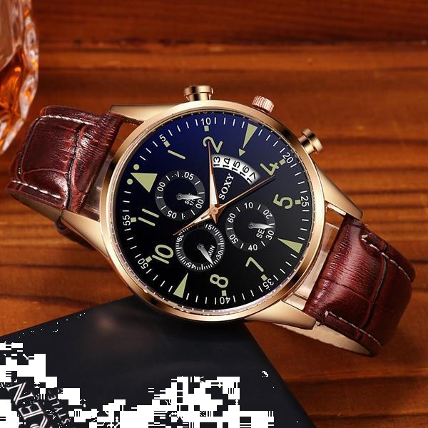 Grote foto stijlvol luxe horloge voor heren lichtgevende quartz horlo kleding dames horloges