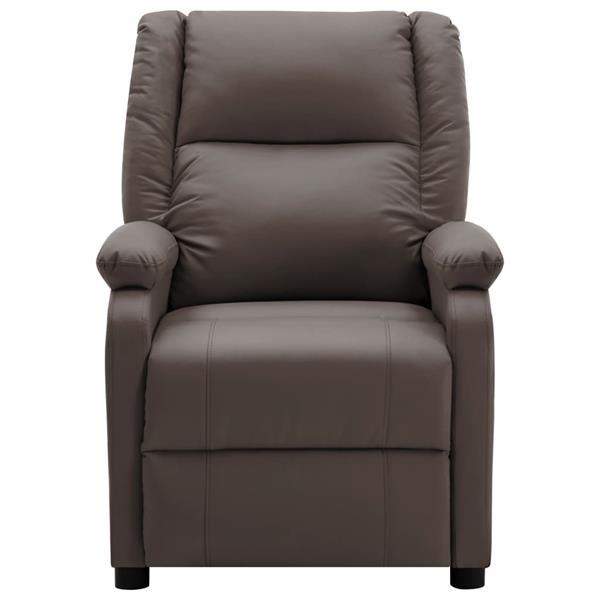 Grote foto vidaxl 322438 recliner brown faux leather huis en inrichting stoelen