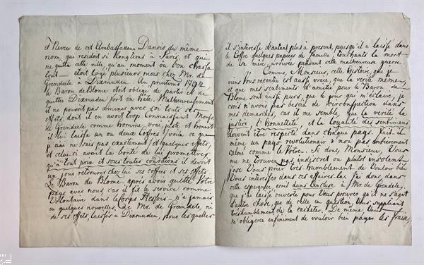 Grote foto manuscript military french 1792 brief in het frans van c boeken overige boeken