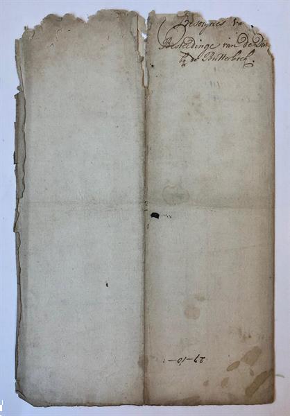 Grote foto manuscript 1773 besoignes van de besteedinge van de dam bi verzamelen overige verzamelingen