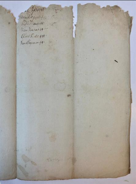 Grote foto manuscript 1773 besoignes van de besteedinge van de dam bi verzamelen overige verzamelingen