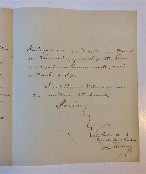 Grote foto manuscript laurenz nuysole saurin brief in het frans van boeken geschiedenis wereld
